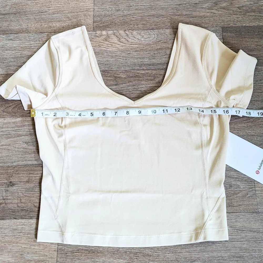 NWT Lululemon Align Tee Pale Nude Short Sleeve Top Size 8